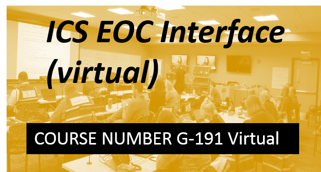 The NIMS Store ICS EOC Interface class G191 Virtual